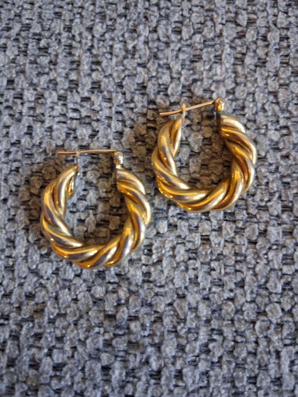 Twisted Gold Hoop Earrings – Women Jewelry